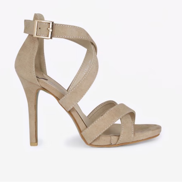 Allegra K Shoes - Allegra K Heels Strappy Faux Suede Women’s Size 9 New With Tags
